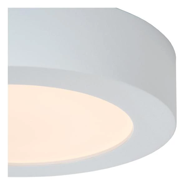 Lucide BRICE-LED - Flush ceiling light Bathroom - Ø 18 cm - LED Dim. - 1x12W 3000K - IP44 - White - detail 2